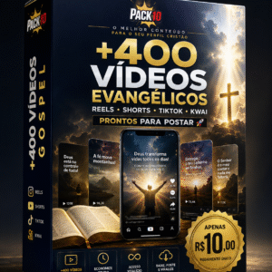 Mega Pack 400+ Vídeos Evangélicos Prontos para TikTok, Reels e Shorts