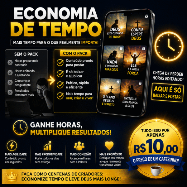 Mega Pack 400+ Vídeos Evangélicos Prontos para TikTok, Reels e Shorts