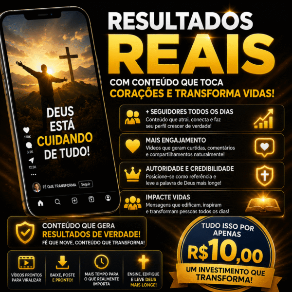 Mega Pack 400+ Vídeos Evangélicos Prontos para TikTok, Reels e Shorts