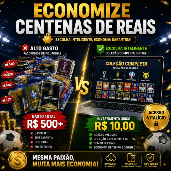 🏆 Kit Completo Figurinhas Copa do Mundo 2026 – Download Imediato PDF