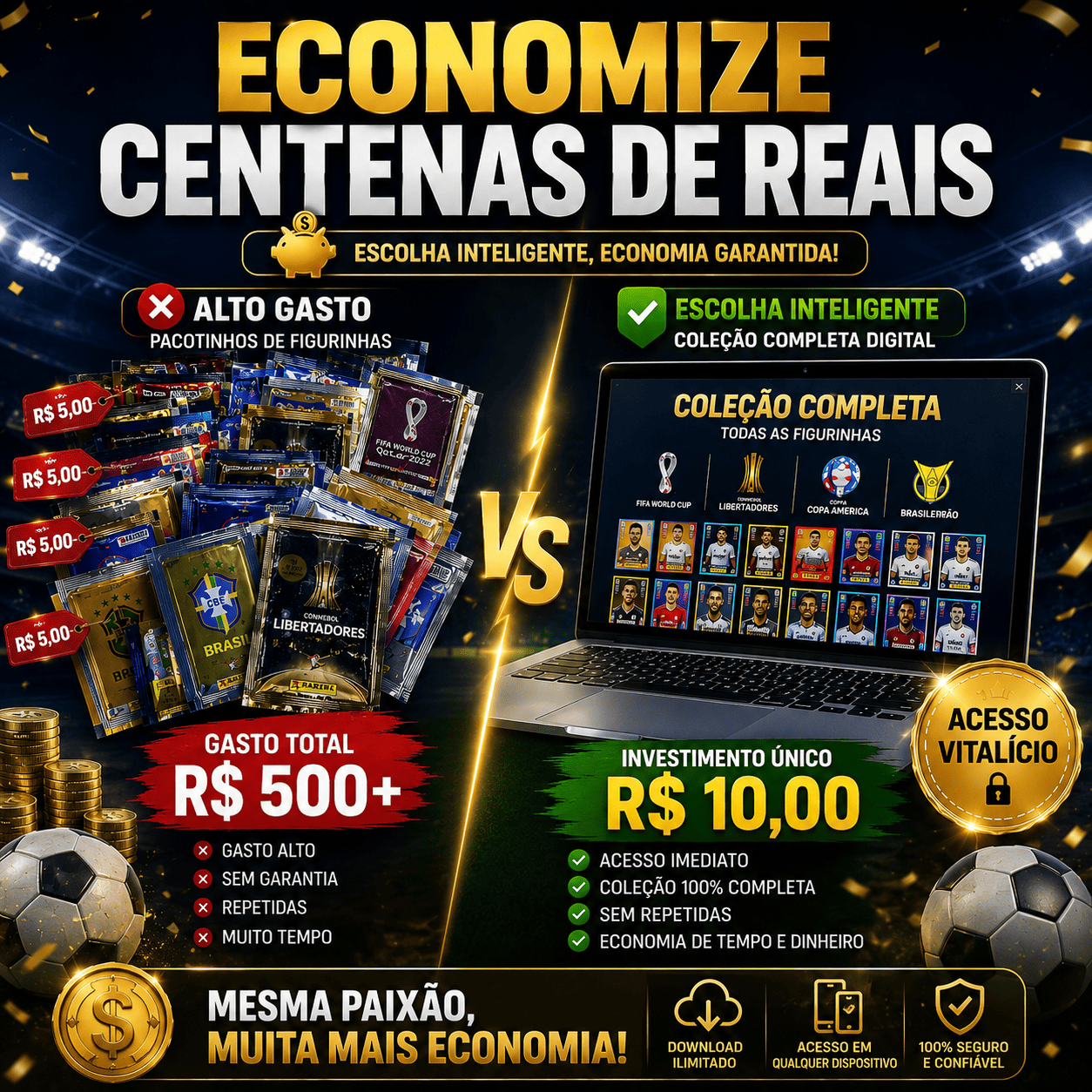 🏆 Kit Completo Figurinhas Copa do Mundo 2026 – Download Imediato PDF