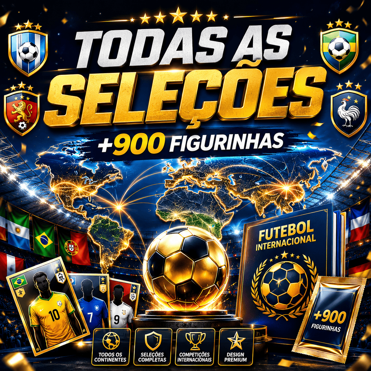 🏆 Kit Completo Figurinhas Copa do Mundo 2026 – Download Imediato PDF