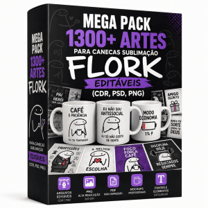 Mais de 1.300 artes prontas e editáveis do meme Flork para canecas personalizadas! Aumente suas vendas com artes de profissões, signos, datas especiais e mockups profissionais prontos para divulgar. 💥