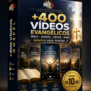 Mega Pack 400+ Vídeos Evangélicos Prontos para TikTok, Reels e Shorts