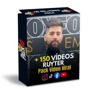Um pack prático com 150 vídeos do Ruyter para você criar posts rápidos, memes, cortes e crescer suas redes sem complicação.
