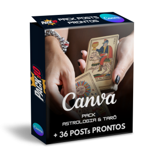 Pack Canva Astrologia & Tarô – 36 Posts Editáveis | Pack 10
