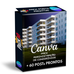 Tenha 20 posts prontos e editáveis no Canva para administração de condomínios. Comunicação rápida, organizada e profissional.