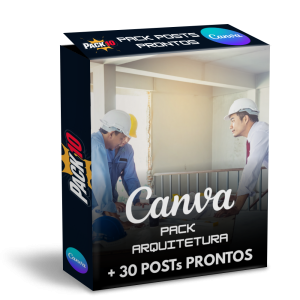 Com o Pack 10 você recebe 37 posts editáveis no Canva para arquitetura. Design sofisticado e prático para redes sociais de arquitetos e escritórios.